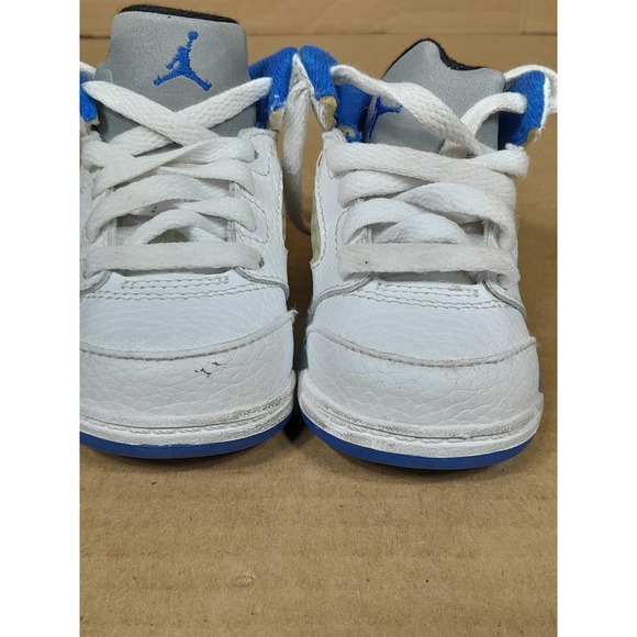 Nike Air Jordan 5 Retro Stealth PS Toddler Boys Sz 4 C Blue White Sneaker Shoe - Picture 5 of 13